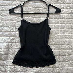 Brandy Melville Black Lace Cami Top